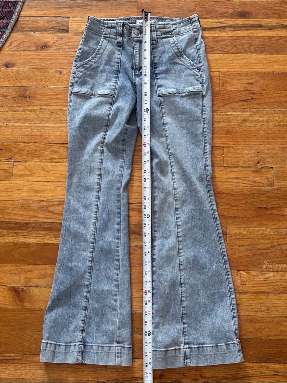 Madden Girl Grey High-Rise Flared Jeans